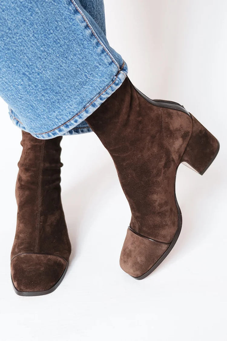 Avelora | Square toe heeled boots