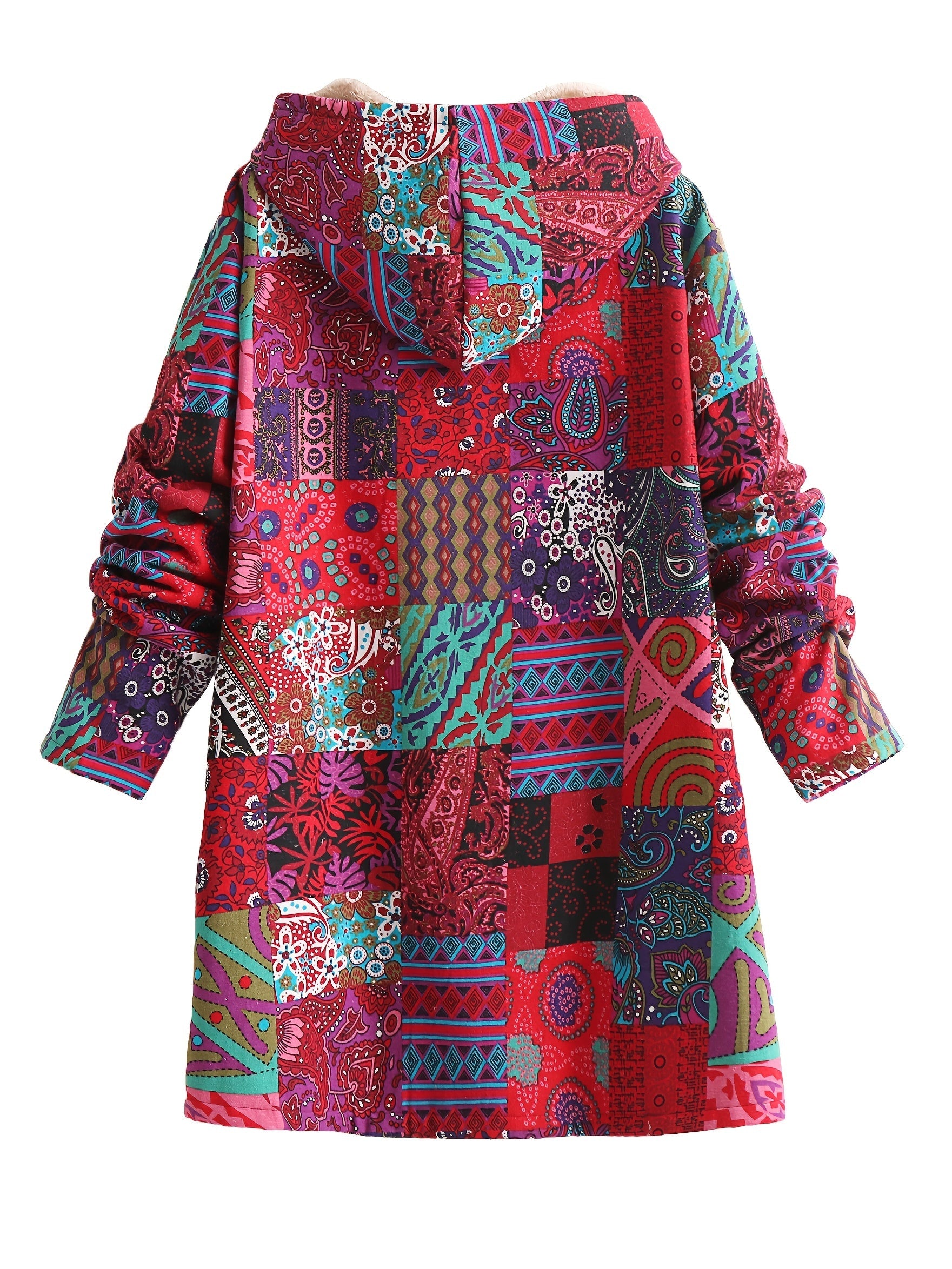 Grace - Patchwork Coat Boho Hooded Winter Jacket