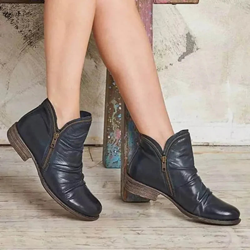 Lianella - Orthopedic Ankle Boots With Zipper