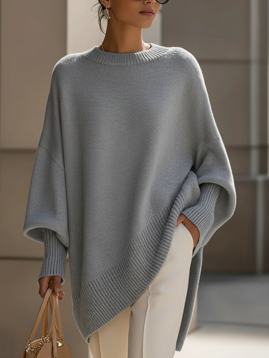 Niva Oversized Knit Poncho Sweater