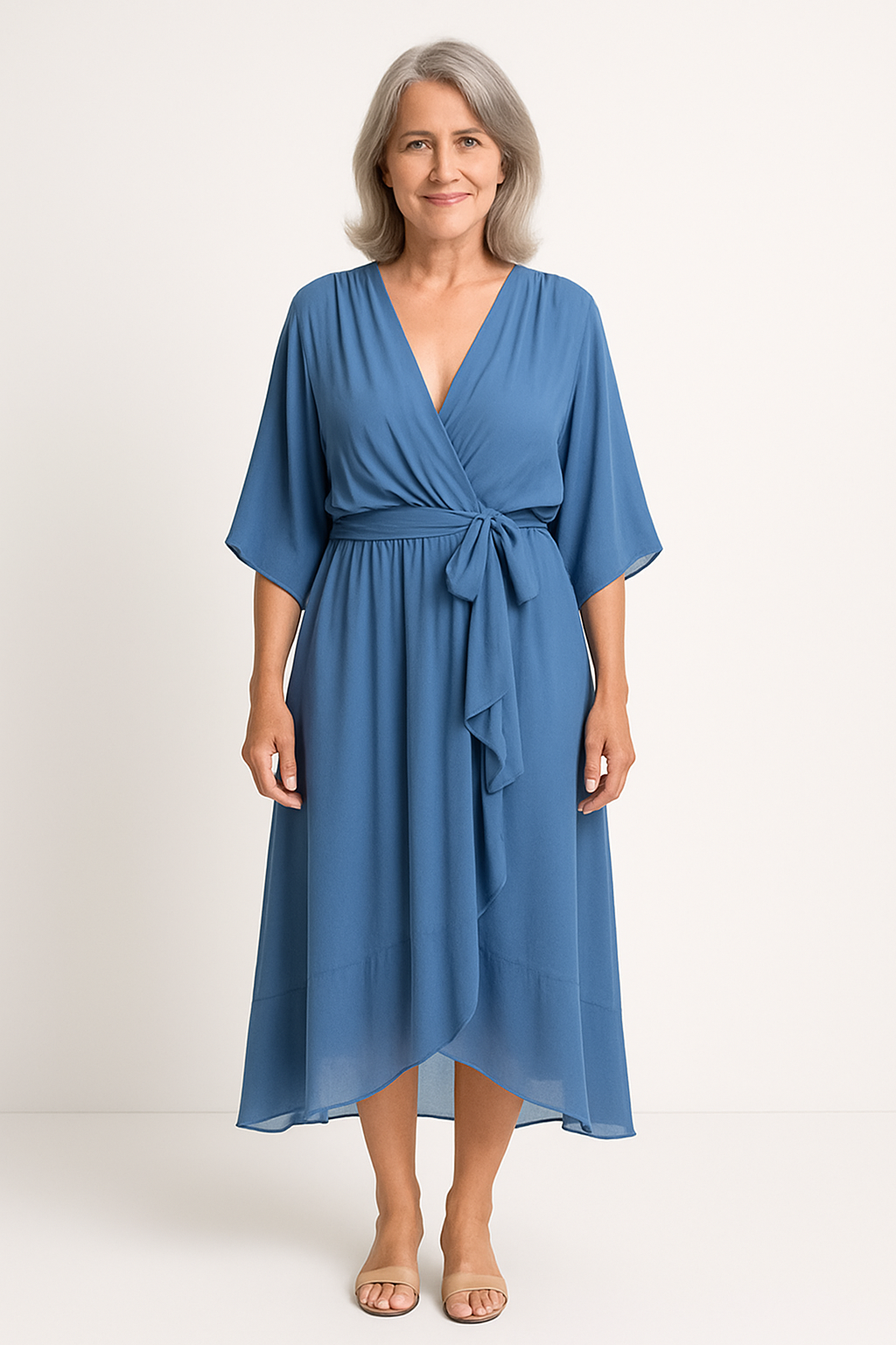 Claire™ | Tie-Waist Midi Dress