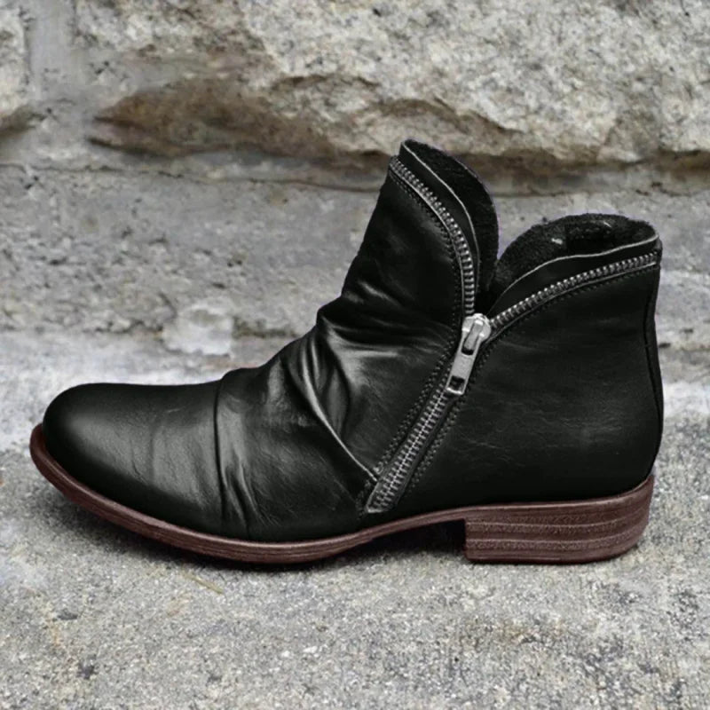 Lianella - Orthopedic Ankle Boots With Zipper